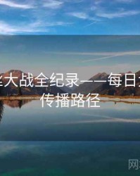 最新粉丝大战全纪录——每日大赛黑料传播路径