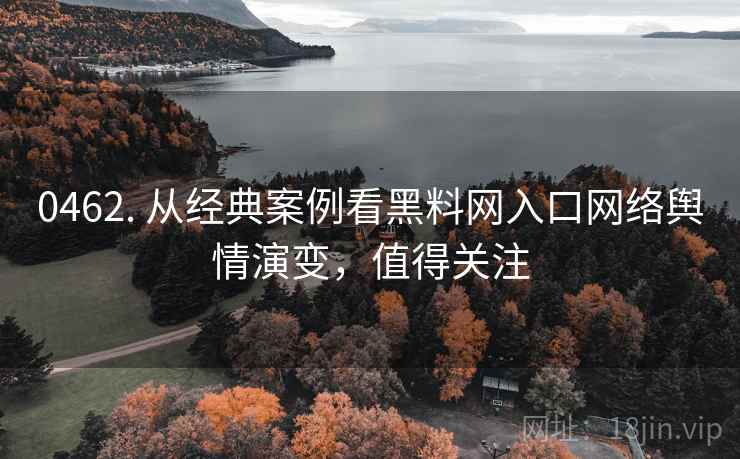 0462. 从经典案例看黑料网入口网络舆情演变，值得关注