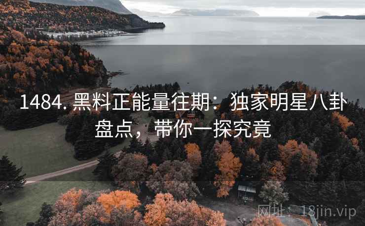 1484. 黑料正能量往期：独家明星八卦盘点，带你一探究竟