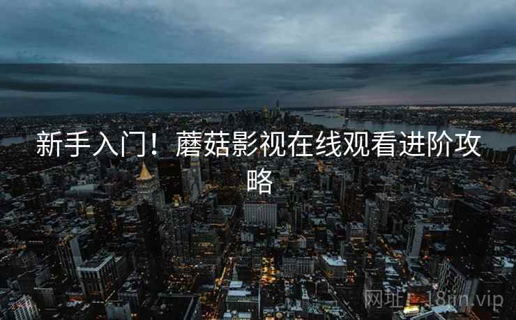 新手入门！蘑菇影视在线观看进阶攻略